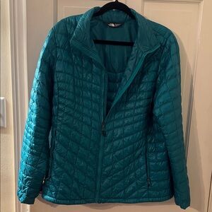 The North Face Women's Teal Quilted Puffer Jacket